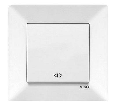 Intrerupator cap cruce cu o clapa Meridian Viko by Panasonic. Alb